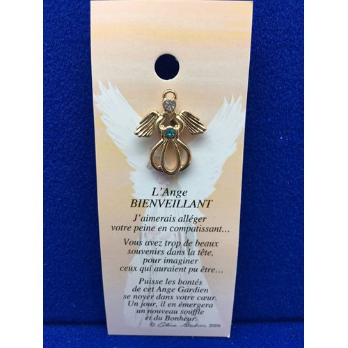 Lapel Pin Poem, Gardian Angel Funeral bienveillant, French