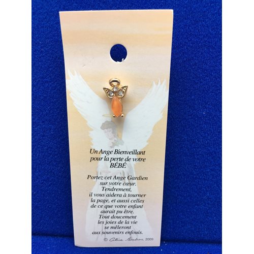 Lapel Pin Poem, Gardian Angel Funeral bienveillant, French