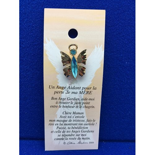 Lapel Pin Poem, Gardian Angel Funeral aidante, mère, French