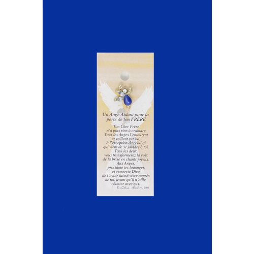 Lapel Pin Poem, Gardian Angel Funeral aidant, frère, French