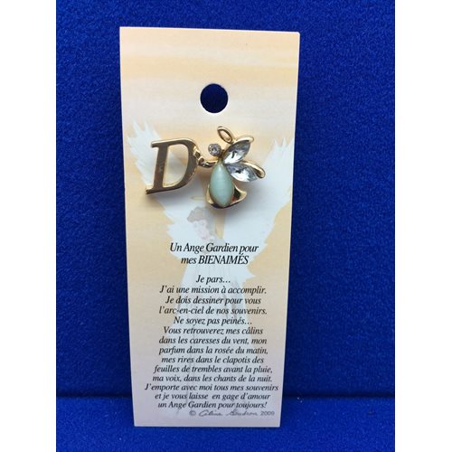 Lapel Pin Poem, Gardian Angel Funeral mes bien-aimés, French