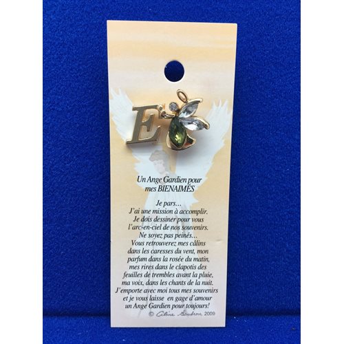 Lapel Pin Poem, Gardian Angel Funeral mes bien-aimés, French