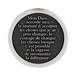 "Sérénité" Pocket Token, Pewter, 1¼", French / ea