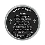 "St-Christophe" Pocket Token, Pewter, 1¼", French / ea