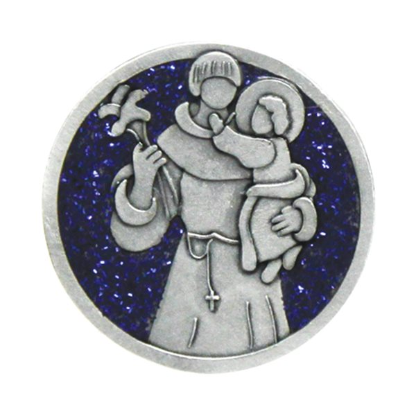 "St. Anthony" Pocket Token, Pewter, 1¼", English / ea