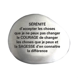 Pierre apaisante, « Sérénité », 2,5 cm, Français / un