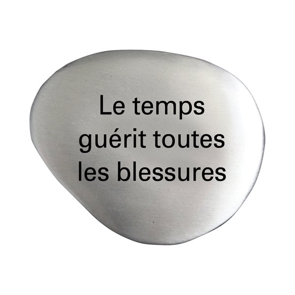 "Le temps...'' Soothing Stone, 1", French / ea