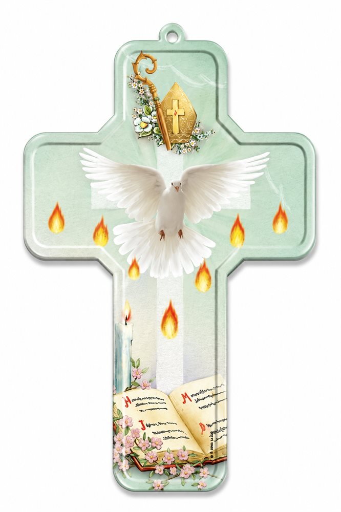 Croix en bois confirmation 12 x 18 cm