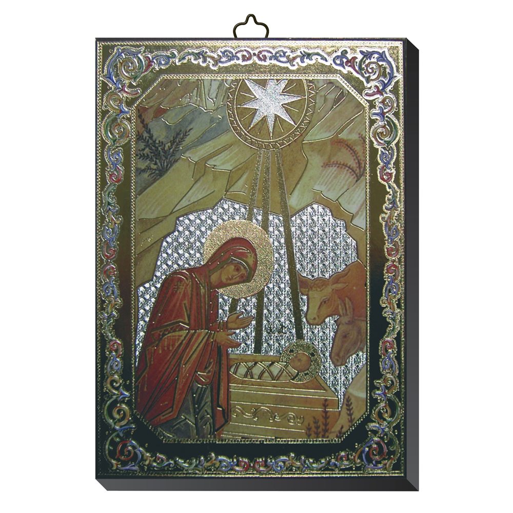 Icône Nativité, 4" x 5.5" (10 x 14 cm) Icône Nativité, 4" x 5.5" (10 x 14 cm)