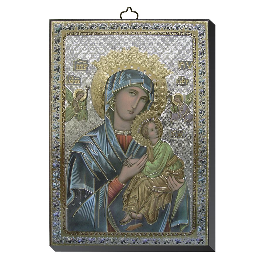 Plaque Our Lady of Perpetual Help, 4" x 5.5" (10 x 14 cm)