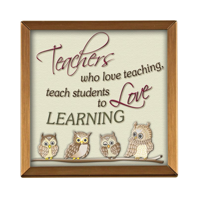 Teacher's Copper Picture Frame, 4 x 4'', English