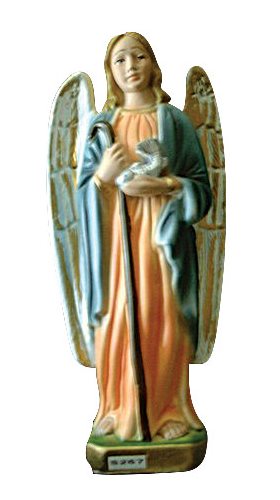 'Raphael'' Coloured Plaster Statue, 8''