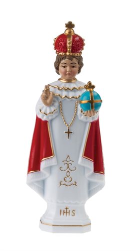 Statue Jésus de Prague, plastique coloré, 15,2 cm