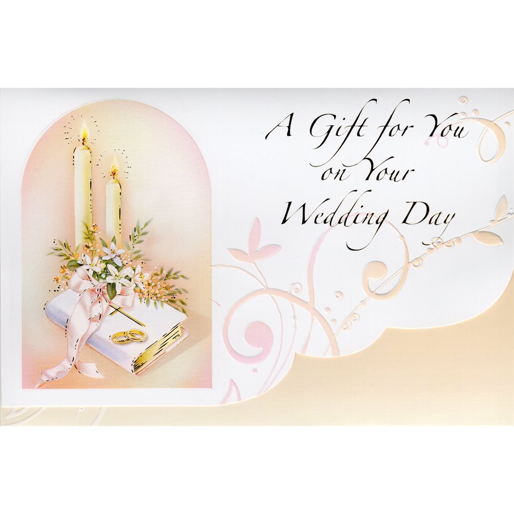 Cartes Mariage pour offrande et env., 10 x 18 cm, Anglais