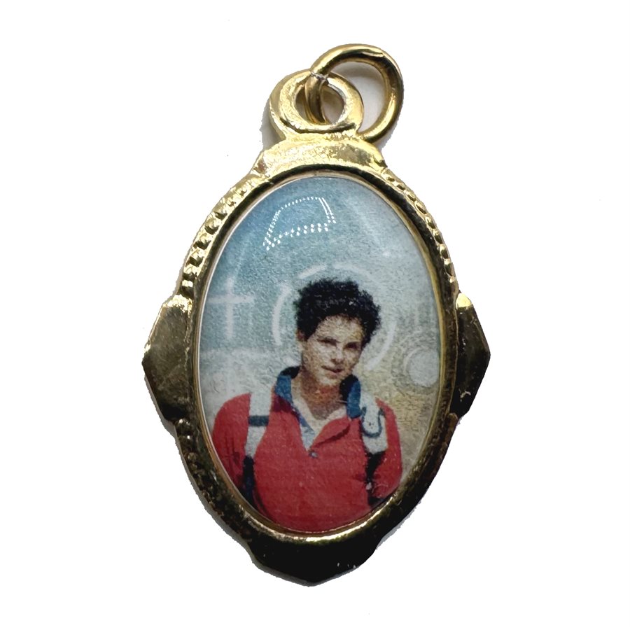 Aluminium / resin Medal 1'', Carlo Acutis