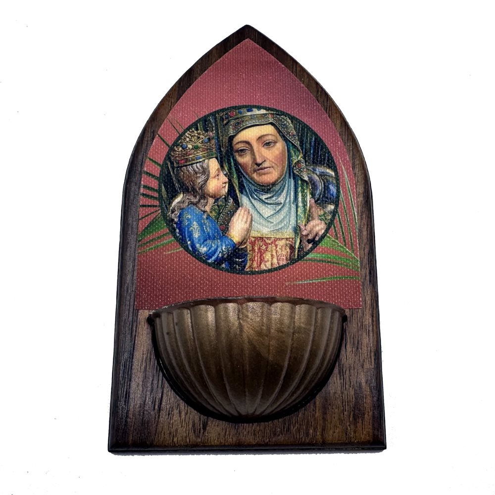 Wood Holy Water Fonts, 8,7 x 17,2 cm, Saint Ann
