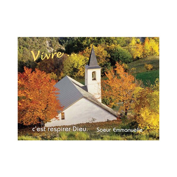 Carte spirituelle « Vivre », 7 x 10 cm, Français / un Carte spirituelle « Vivre », 7 x 10 cm, Français / un