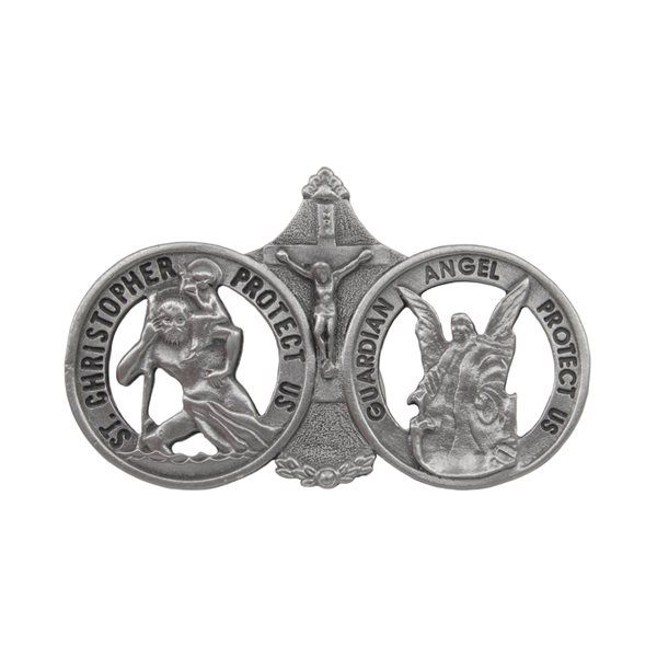 "St. Christopher / Angel" Pewter SV Clip, E