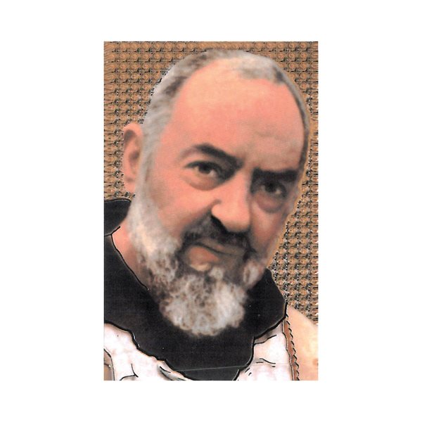 Image plast. et prière « Padre Pio », 5,4 x 8,6 cm, Français Image plast. et prière « Padre Pio », 5,4 x 8,6 cm, Français