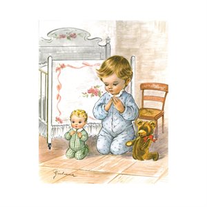Image Baptême. « Garçon », 20 sur 25,5 cm / un