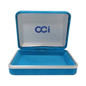 Blue Velvet Rosary Box 3 3 / 8" x 2½" x 1¼"