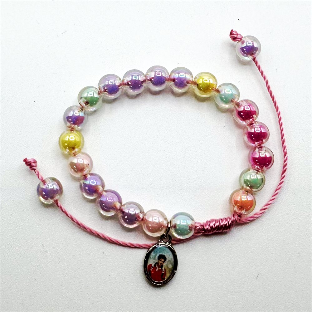 Kit Bracelet 8 mm, adjustable cord, Carlo Acutis