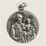 Saint Joseph Medal / token, 1 1 / 4'', oxidized metal