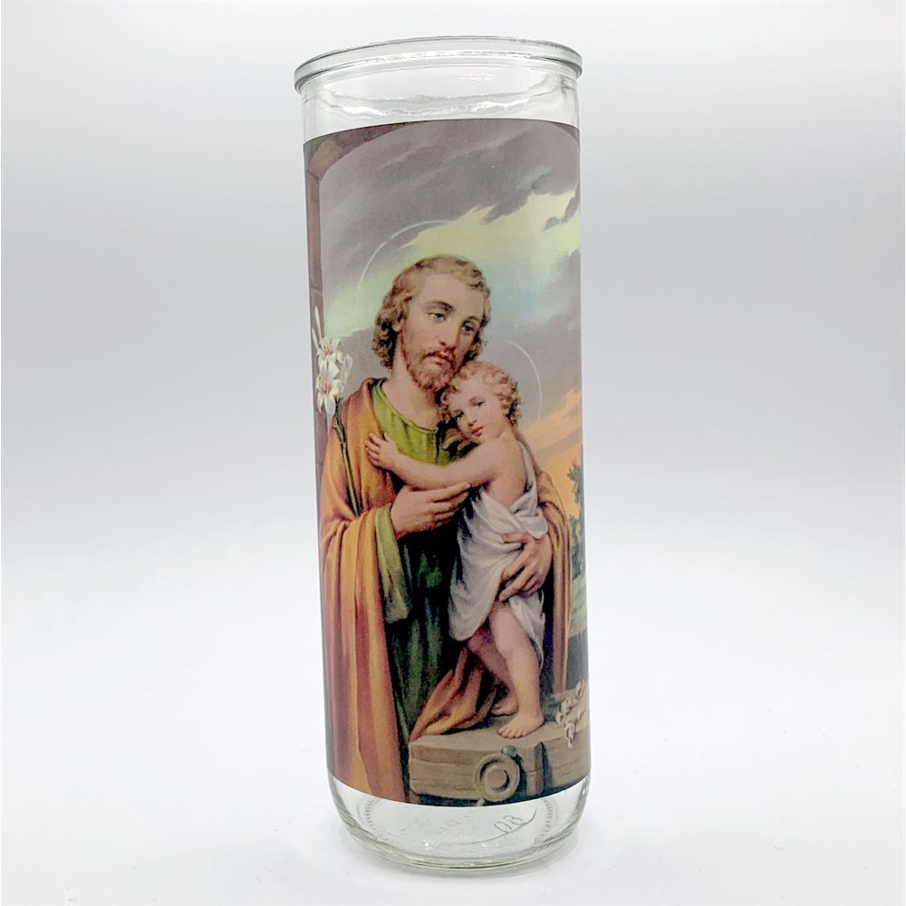 Saint Joseph Glass Nova Candle Holders, 3 x 8¼" / un