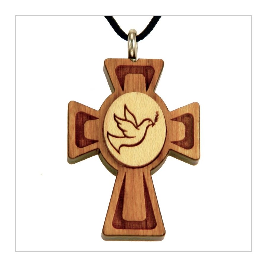 Pendentif croix & corde confirmation, 1 3 / 8"