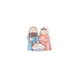 Holy family, resin hand painted, glossy effect,
