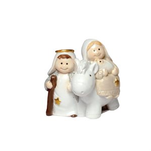 Holy family, resin hand painted, glossy effect,