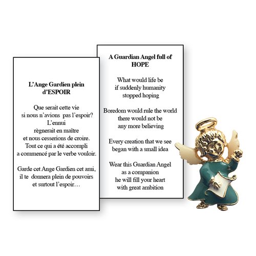 Lapel Pin Poem, Gardian Angel. Hope, English