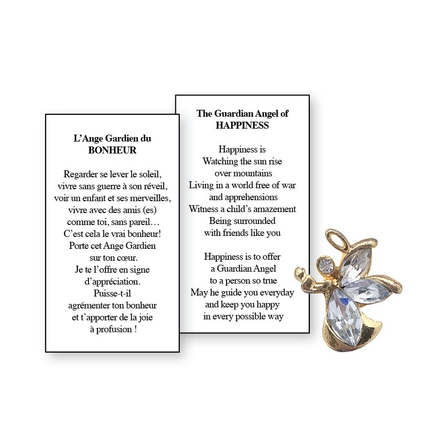 Lapel Pin Poem, Gardian Angel. Happiness, English