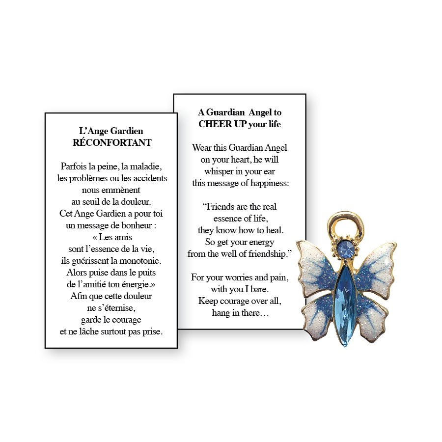 Lapel Pin Poem, Gardian Angel. cheer up your life, English
