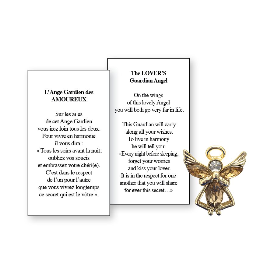 Lapel Pin Poem, Gardian Angel. Lover's, the, English