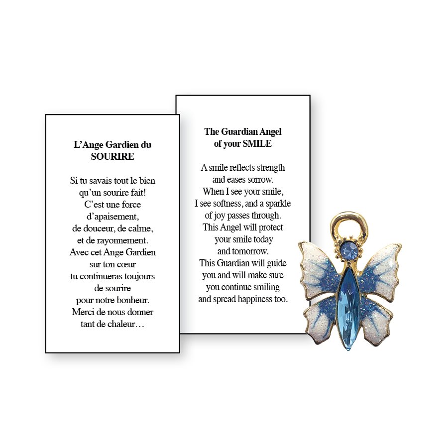 Lapel Pin Poem, Gardian Angel. Smile, English