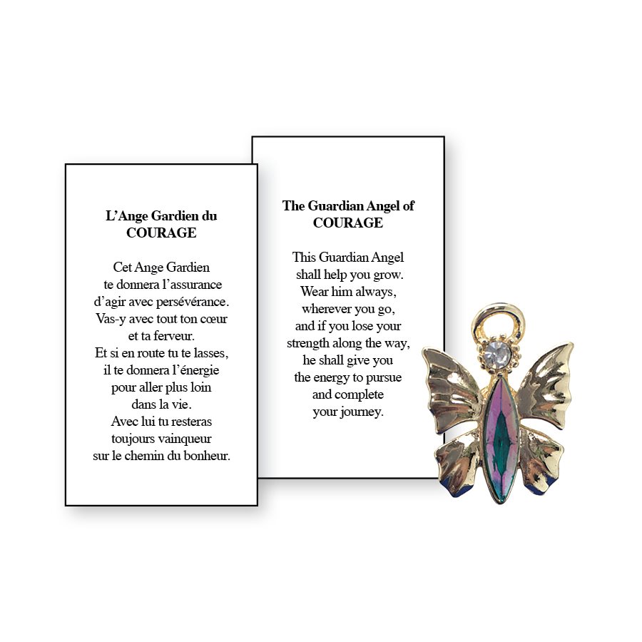 Lapel Pin Poem, Gardian Angel. Courage, English