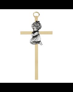 4.25" (11 cm) 2 Tone Cross - Baby Girl