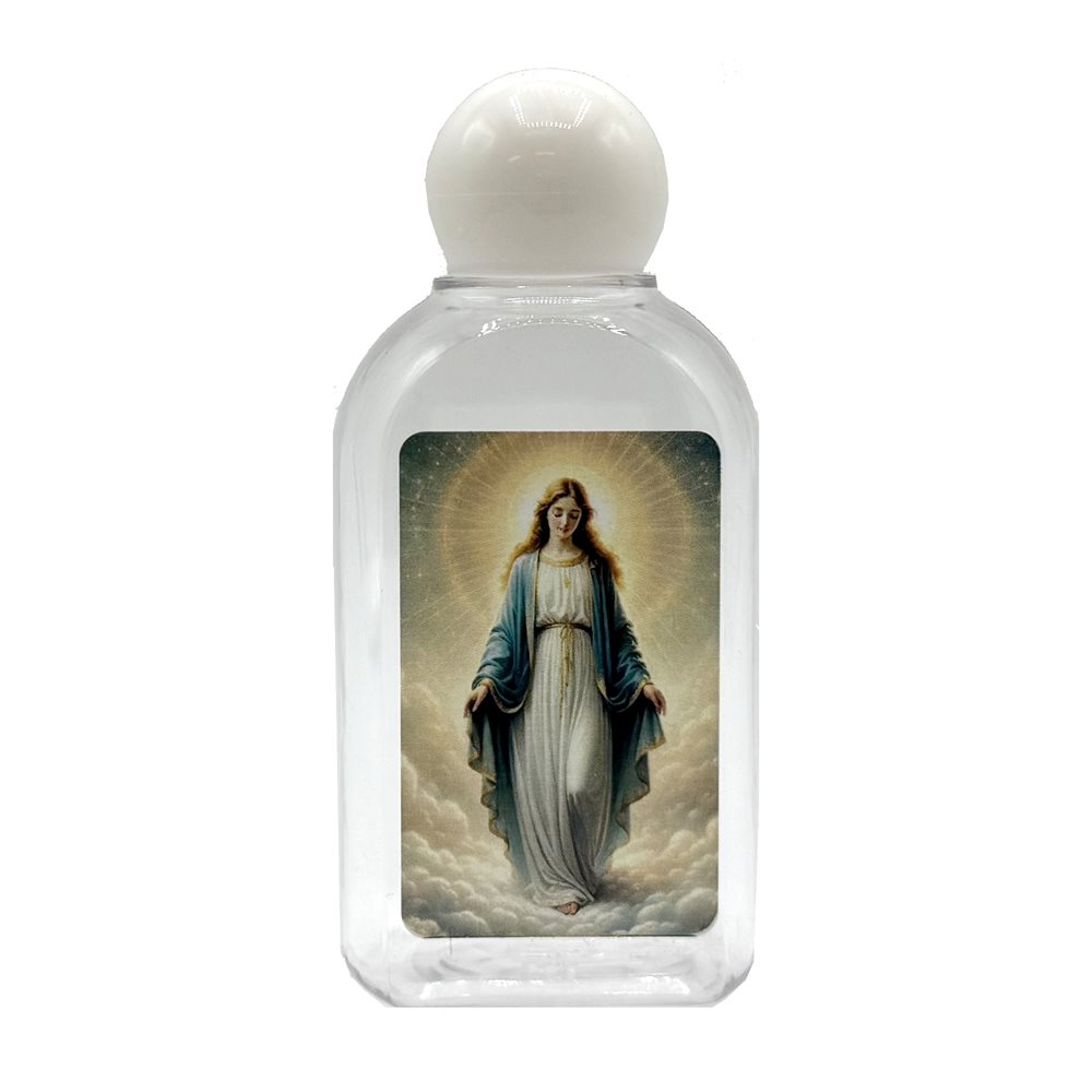 Holy Water Bottle, Our Lady of Grace, 1 3 / 4'' x 3 1 / 2''